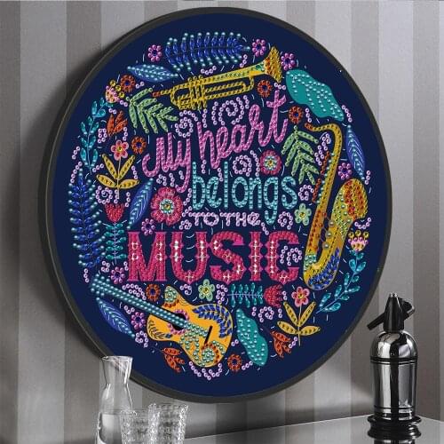 Colorful Designs Mural Tessles Diamond Painting Cross Stitch 5D Diamond Embroidery Home Office Wall Decoration Arts Gift