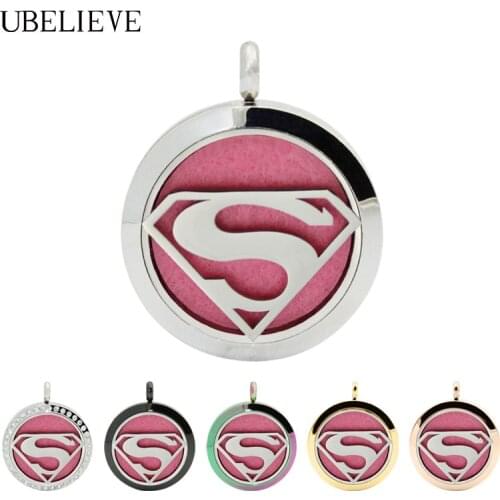 Magnetic Aromatherapy Essential Oil Diffuser Necklace Locket Pendant Jewelry Round Perfume Locket Necklace With Pads