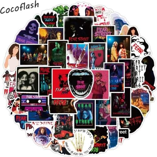 10/50pcs/pack Cartoon Fear Street Classic Horror Movies Mixed Graffiti Stickers For Diy Helmet Case Laptop Luggage Skateboard