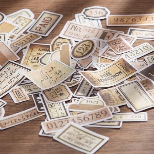 94pcs Kawaii Stationery Stickers Vintage letter DIY Craft Scrapbooking Album Junk Journal Happy Planner Diary Stickers