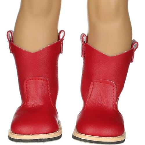 New style Red Boot shoes& Fashion shoes fit 18 inch dolldoll accessories gift for children free shipping N334