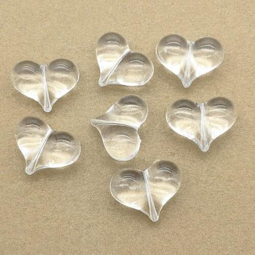 New Arrival! 23x29mm 100pcs Clear Acrylic Heart Beads For Hand Made Necklace Earrings DIY parts,Jewelry Findings & Components