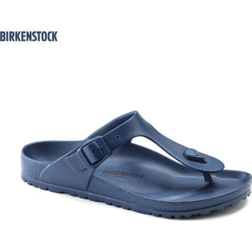 Original Birkenstock Gizeh EVA Unisex Men 'S Women 'S Navy Blue Slippers 1019161