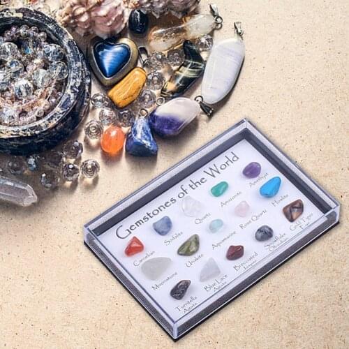 Portable 15Pcs Great Mini Colorful Natural Rock Decor Stone Mineral Rocks Eye-catching for Collection
