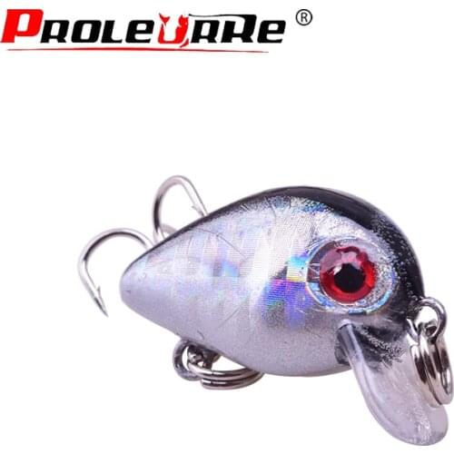 30mm 1.6g Crankbait Fishing Lure Artificial Hard Crank Bait Bass Fishing Wobblers Topwater Laser Minnow Lures fishing Tackle