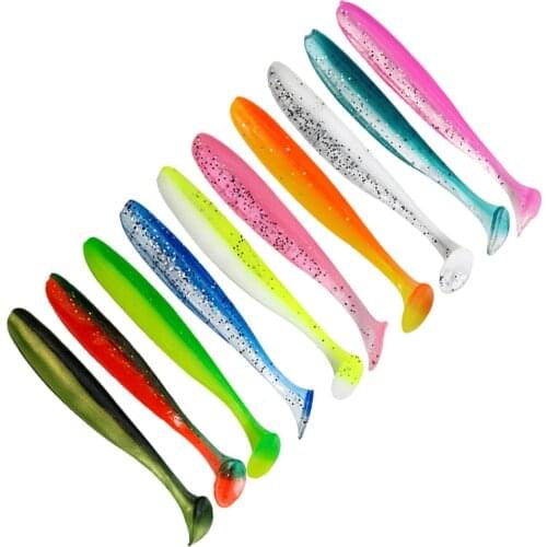 Luya Bait T-Tail Soft Insect Two-Color T-Tail Soft Bait Monochrome Roll-Tail Fishing Bait 7CM9CM12CM Bait