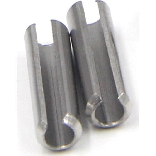50pc/lot M2 M2.5 M4 Elastic Cylindrical Pin 304 Stainless Steel Locating Pin Open Pin Spring Pin