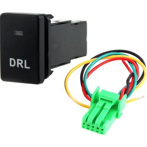 Blue LED Car DRL Daytime Switch Button with 150mm Cable for Toyota Camry