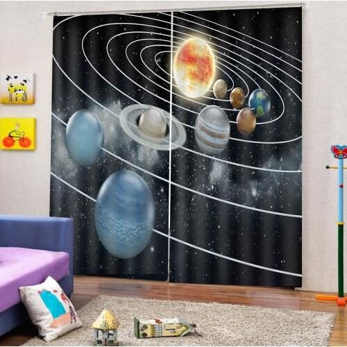 Modern curtains customize living room bedroom window curtains Starry sky blackout curtain photo print curtains
