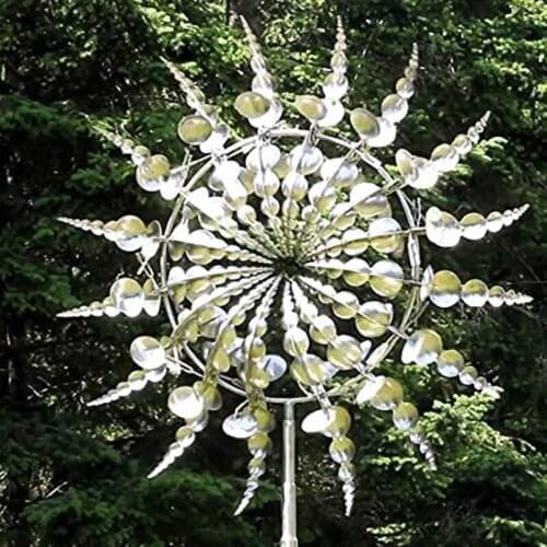 Unique And Magical Metal Windmill Outdoor Wind Spinners Wind Catchers Yard Patio L awn Garden Decoration Diameter 31cm
