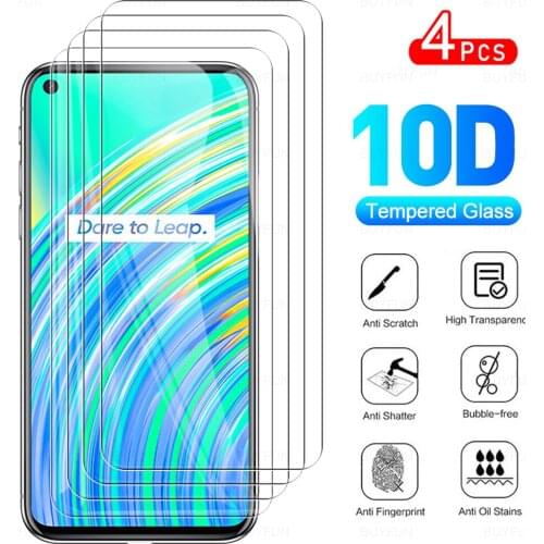 4Pcs Full Cover Protective Glass For OPPO Realme C17 Phone Screen Protector Glasses Film For O PPO Realmy Realmi C 17 17C 6.5"