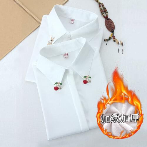 Autumn Winter White Long Sleeve Loose Large Size Shirt for Women Blouse Women Blusas Ropa De Mujer