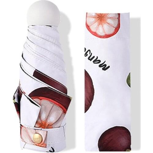 Fruit Umbrella Sunny Rain Dual Purpose Small Fresh Creative 5 Folding Umbrella Anti Ultraviolet Sunshade