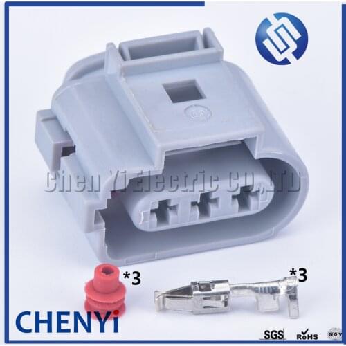 1 Set 3 Pin 1J09737236 1J0973723G 3.5mm Auto Fog Lamp Light Socket Crankshaft Sensor Connector For VW AUDI Skoda