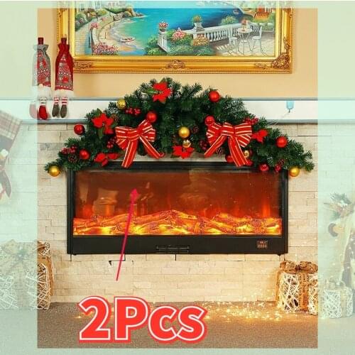 2Pcs DIY Christmas Decorations for Home Outdoor Mini Red Artificial Flowers Stamen Berries Bundle for Wedding Cake Gift Decor