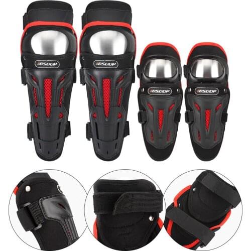 4Pcs Protective Elbow Guard And Knee Guards Motorcycle Gear Set Adjustable Knee Cap Pads Protector For Motocross Skating