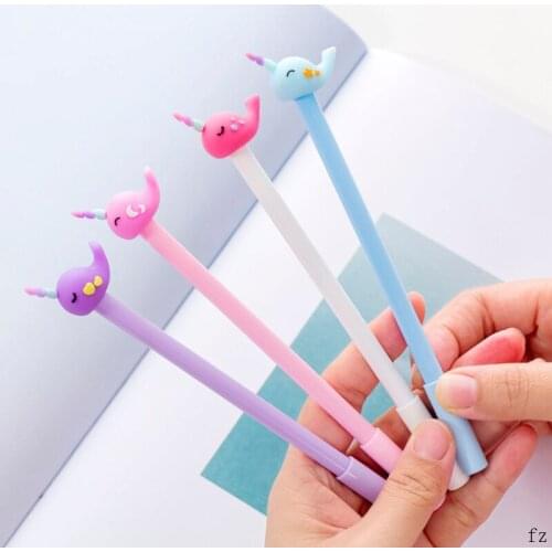500 Pcs Gel Ink Pen Whale Neutral Pen for School Office Supplies Students Korean Gift Items