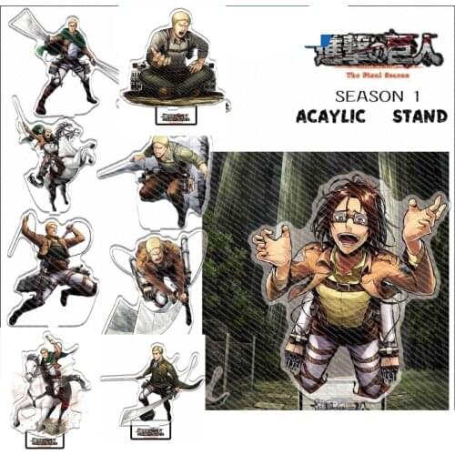 Anime Attack on Titan Erwin Smith Levi Ackerman Acrylic Stand Figure Display Model Plate Decor Accessories Scenes Series Gift