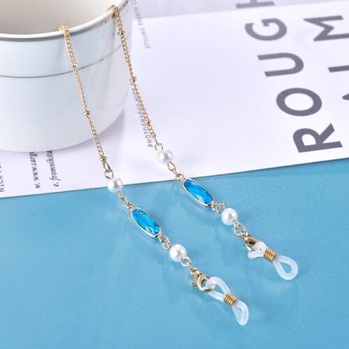 New Alloy Pearl Sunglasses Chains Mask Chains Spectacles Holder Cord Lanyard Necklace Glasses Chain Fashion Accessories For Girl