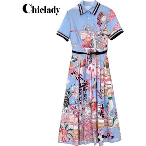 CHICLADY Fashion 2021 Spring Summer New WomenS High-Quality Fashion Casual Vacation Beach Print Suspenders Dresses Elegant robe
