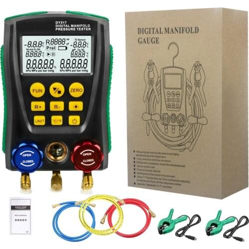 DY517A Pressure Manifold Gauge Household Refrigeration Digital Vacuum Pressure Manifold Tester Leakage Monitor Detector Meter