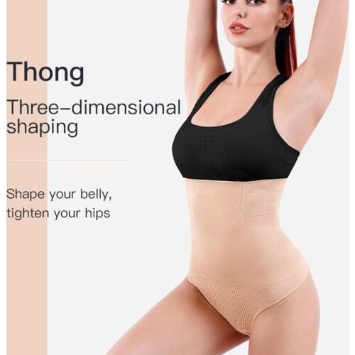 Tummy Control Shapewear Tong Panties for Women High Waisted Trainer Body Shaper Slimming Belly Flat Underwear Faja Girdle Panty