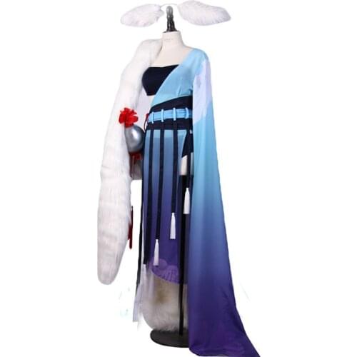 Anime Fox Fairy Yaya Cosplay Costume Tube Top Pant Robe Belt Tail Daily Carnival Party Festival Uniform Brand New