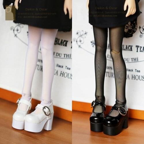 BJD doll shoes are suitable for 1/3 1/4 size fashion versatile simple and generous buckled heels in date red white and black