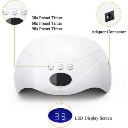 48W Nail Dryer LED Nail Lamp UV Lamp for Curing All Gel Nail Polish With Motion Sensing Manicure Pedicure Salon Tool