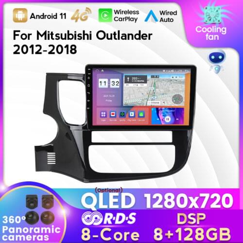 MEKEDE IPS 6GB+128GB DSP Android11 Car Radio Multimedia Player For Mitsubishi Outlander 2012-2018 GPS Navigation Carplay Auto BT
