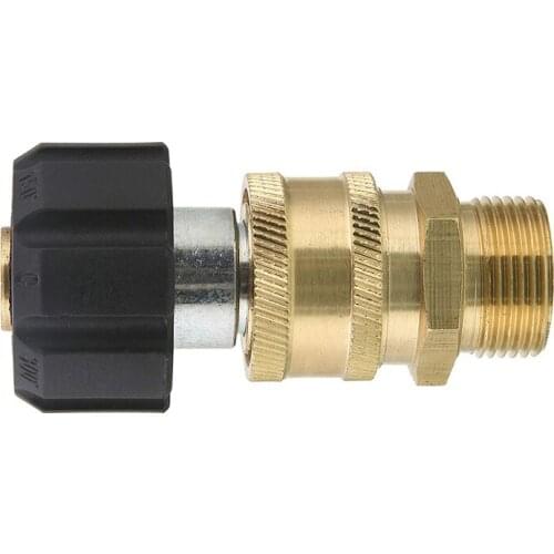 Pressure Washer Adapter Set, Quick Connect Kit, Metric M22 15Mm Female Swivel To M22 Male Fitting, 5000 Psi