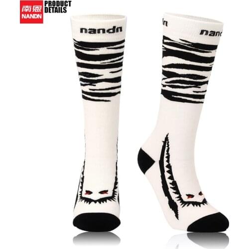 NANDN SNOW outdoor ski stockings mens and womens wool warm thickened sweat absorbing pattern stockings quick drying