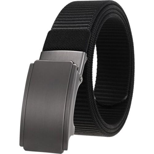 Nylon Men Belt Casual Canvas Trousers Belt Male Waistband Toothless Strap