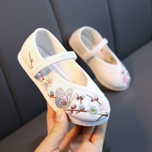 2020 New Fashion Children Shoes Girls Shoes Chinese Style Children Shoes Girls Dancing Shoes size 25-36