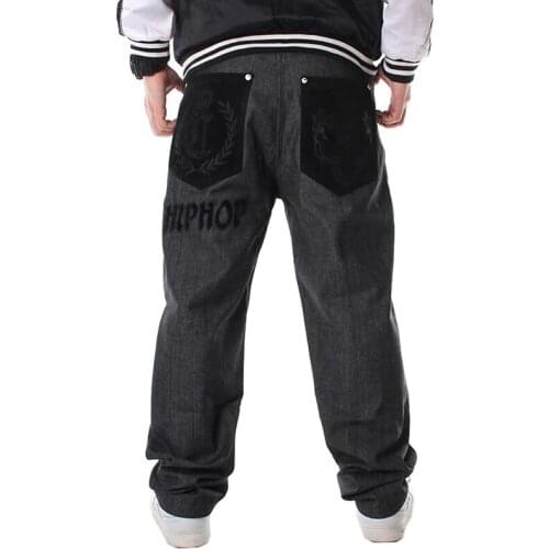 New mens casual Hip hop jeans for men Fashion plus size embroidery tiger denim pants Hiphop streetwear long trousers male