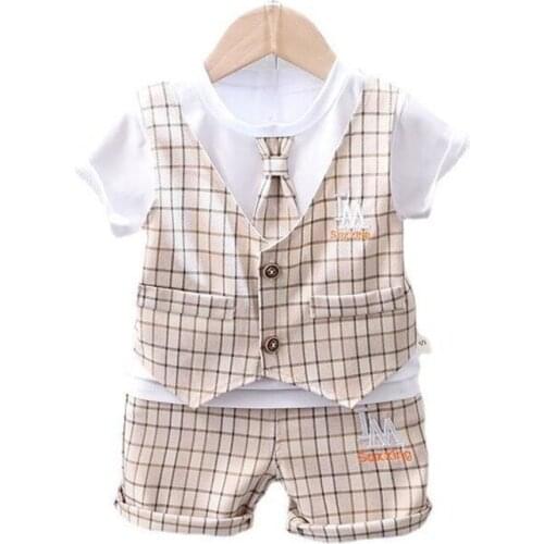 New Summer Baby Boys Clothes Suit Children Casual T-Shirt Shorts 2Pcs/Set Toddler Fashion Costume Infant Outfits Kids Tracksuits