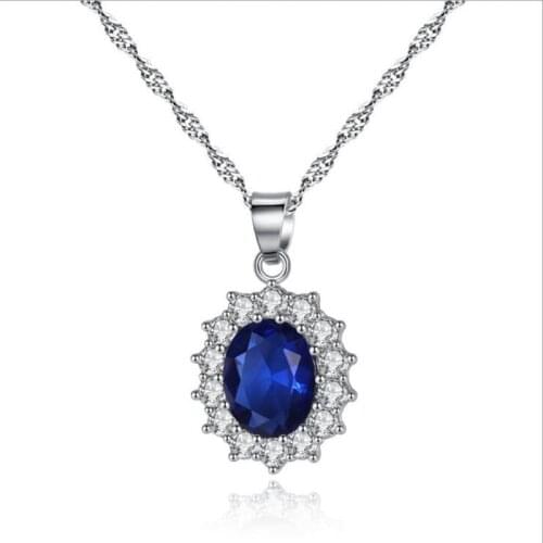 KOFSAC New Charm 925 Silver Necklace Luxury Crystal CZ Sun Flower Pendant Necklaces for Women Valentines Day Fine Jewelry Gifts