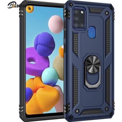 Shockproof Case Metal Ring Back Panel for Samsung A12 A21S A32 Luxury Case Samsung Galaxy A52 A72 5G 12 A 21 S A21 Cover Coque