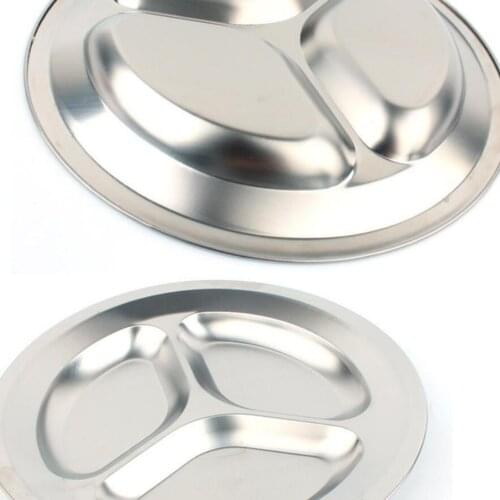 Divided Plates Sectioned Dinner Tray for Kids Picnics Hiking Portion Control