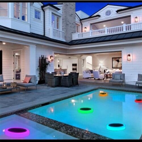 Swimming Pool Lamp RGB Solar Pond Light Solar Floating Light With Remote IP68 Waterproof Floating Underwater Light