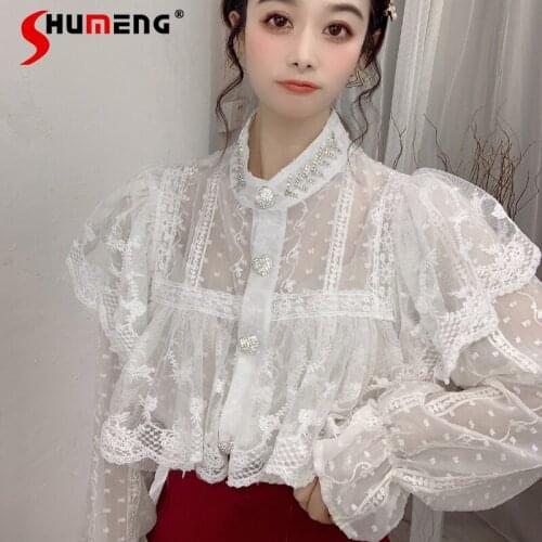 Женские рубашки с рюшами Shumeng China At AliExpress