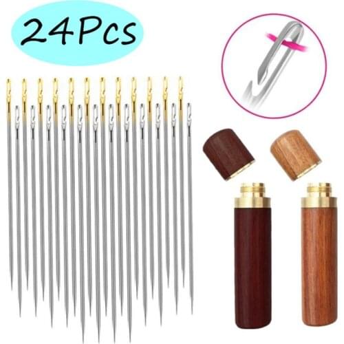 Exquisite Stainless Steel Sewing Needles Needle-side Hole Blind Needle Threading Hand Household Sewing Elderly Embroidery Needle