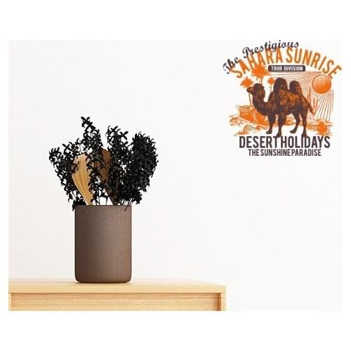 Sunshine Paradise Desert Holiday Camel Animal Removable Wall Sticker Art Decals Mural DIY Wallpaper for Room Decal