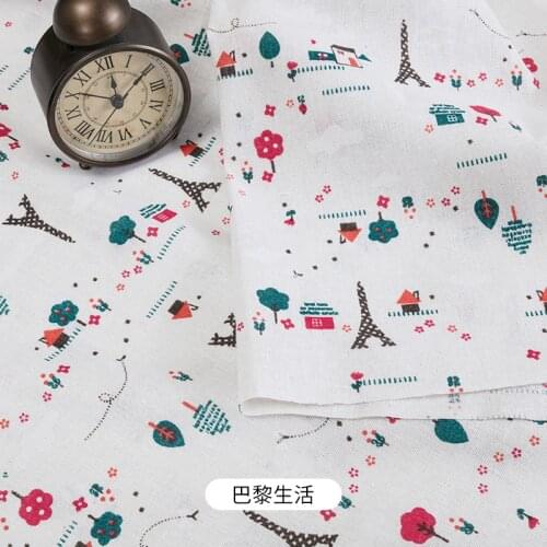 Canvas Fabric Polyester Linen Fabric For Sewing Zakka Bag And Sofa Cover Christmas Decoration W300022