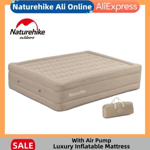 Naturehike Outdoor Camping TPU Inflatable Pad Portable 2 Person Mattress Air Mat Bed Sleeping Cushion With Air Pump Repair Bag