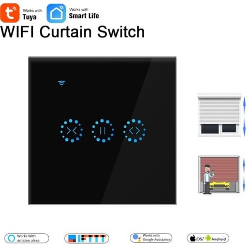 Tuya Smart WiFi Curtain Switch Blind Switch Roller Shutter Electric Curtain motor switch Google Home Alexa Voice Control