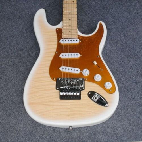 High quality white color electric guitar made in china maple wood fingerboard 22 fret