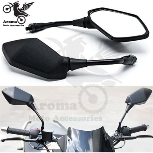 10mm 8mm screw black universal dirt pit bike rear view mirrors motocross part ATV Off-road motorbike rearview mirror for KTM husqvarna honda suzuki yamaha xj6 ybr 125 tdm 850 xt 600 motorcycle accessories moto mirrors