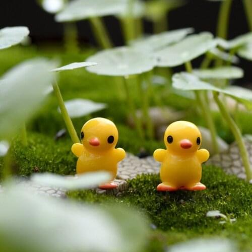 Yellow Duck Standing Animal Miniature Fairy Garden Home Houses Decoration Mini Craft Micro Landscaping Decor DIY Accessories
