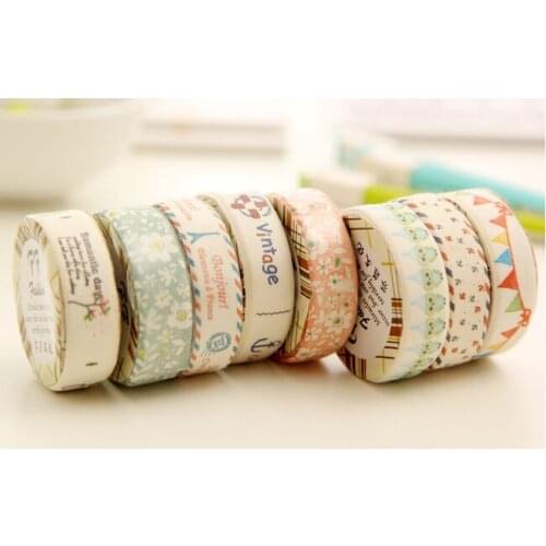 1PCS New Vintage Fresh Life series Canvas washi Tape/DIY Multifunction Decoration stationery Tape DIY Cute Cartoon Scrapbooking